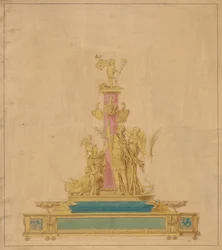 Drawing for an Inkstand